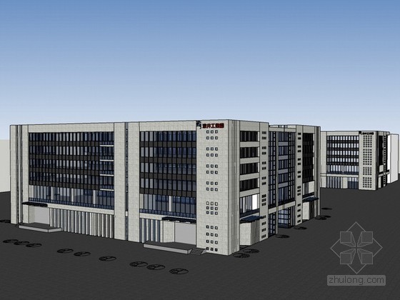 工业园区平面图dwg资料下载-工业园区建筑sketchup模型下载