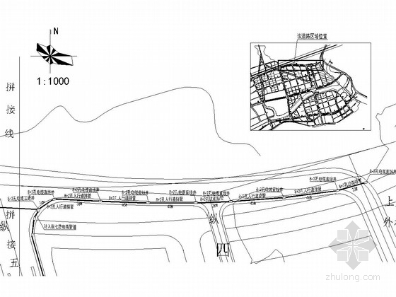 管道施工图纸图片资料下载-[浙江]市政道路电缆管道施工图设计25张