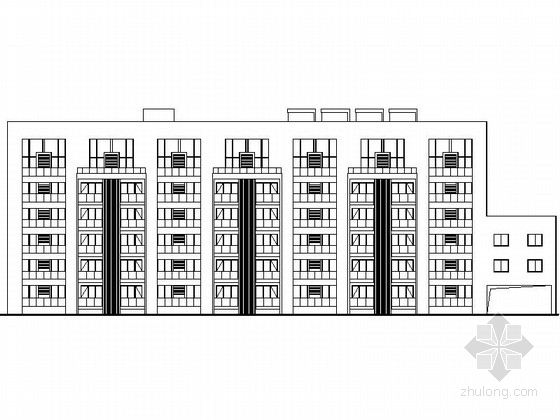 5层综合办公资料下载-[上海]5层现代风格应急办公中心建筑施工图（含效果图）