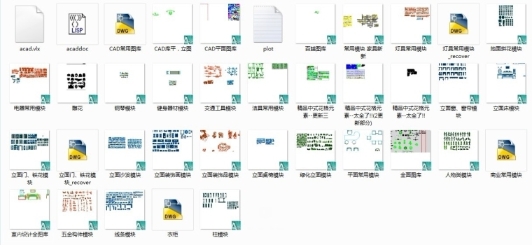 cad下载资料下载-超全CAD图库大全，打包免费下载（227m）