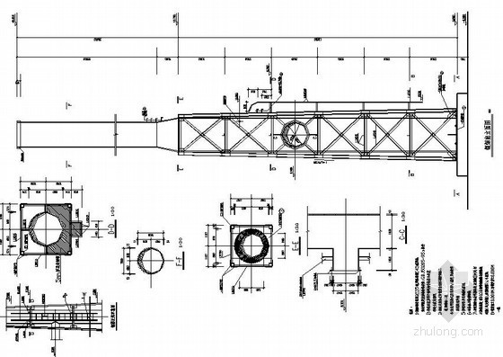 40钢烟囱施工图资料下载-某40米钢烟囱结构设计图