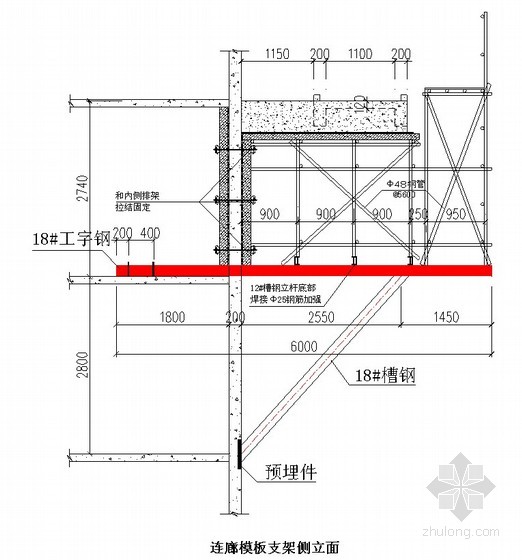 高层住宅楼消防连廊悬挑模板支架施工方案