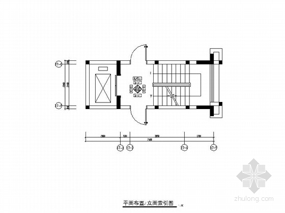 电梯间节点图资料下载-[广东]佛山某高档小区标准层电梯间装修图