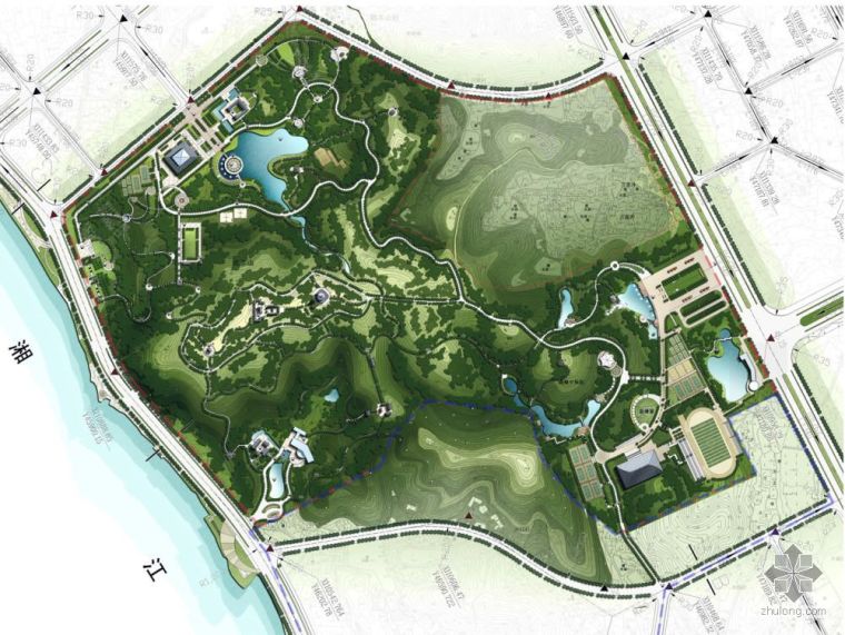 城市公园景观设计理念资料下载-长沙城市公园景观设计方案