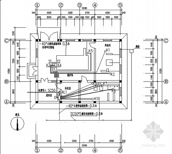 水电深化设计电施图资料下载-锅炉房电施图