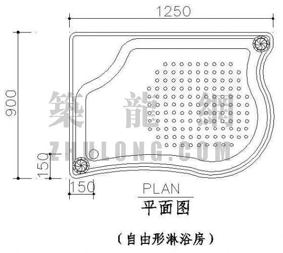 淋浴房隔断施工图资料下载-淋浴房2