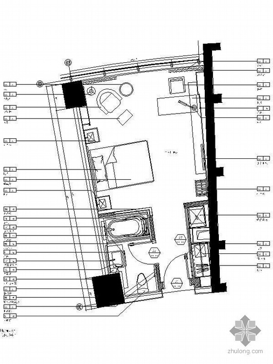 酒店标准客房CAD资料下载-[浙江]五星级酒店标准客房施工图(含效果)