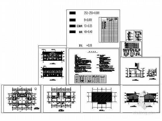 某二层中式双拼别墅建筑扩初图- 