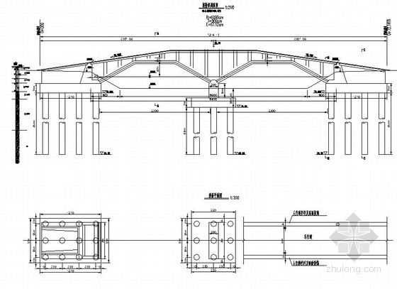 3孔空腹式拱桥资料下载-新乡市某空腹式拱桥土建工程设计图(一)