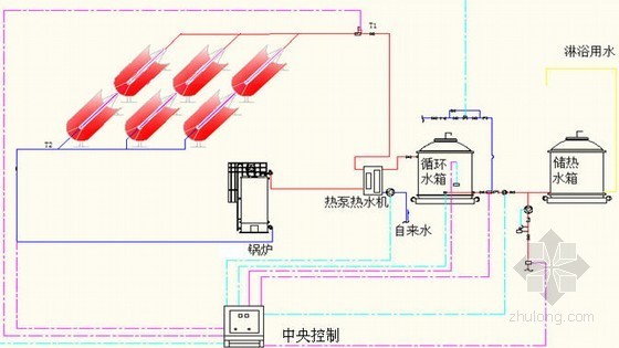 酒店风冷热泵式式冷热水机资料下载-[石家庄]某宾馆太阳能热泵热水系统设计方案