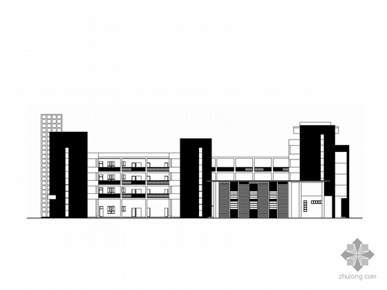 住宅建筑施工套图资料下载-[深圳]某小学建筑建筑施工套图、效果图