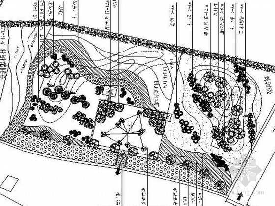 河道绿化景观cad资料下载-某地广场绿化景观设计施工图