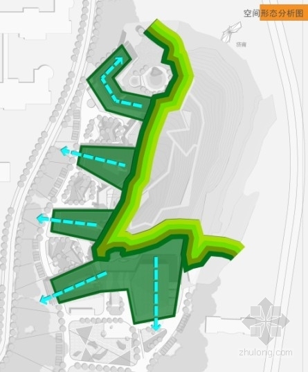 [济南]某六层特色酒店建筑方案文本-空间形态分析图