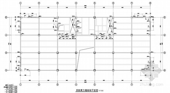 框架剪力墙科研楼资料下载-10层框架结构厂房结构施工图（局部剪力墙）