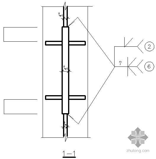 pkpm十字形异形柱资料下载-某焊接工字形柱腹板在节点域的补强措施节点构造详图