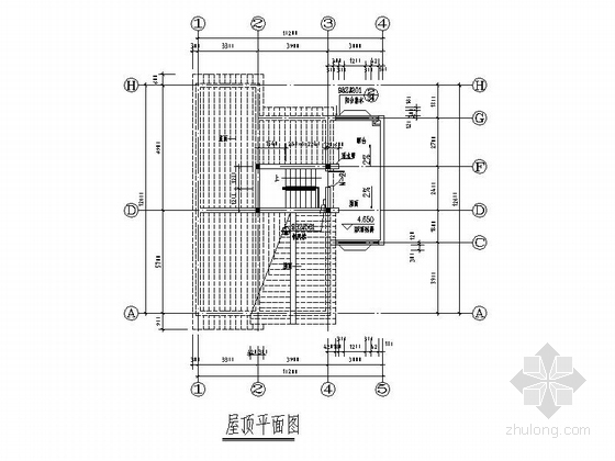 [农村自建房]两层别墅住宅建筑施工图(约200平方米)-两层别墅住宅建筑平面图