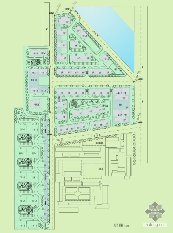 北方新中式高层住宅小区资料下载-[北方]某住宅小区规划方案