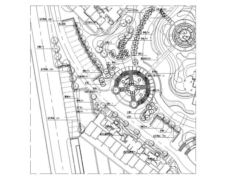 [上海]金地格林春岸全套景观设计施工图（绿化CAD）-C区绿化种植平面图