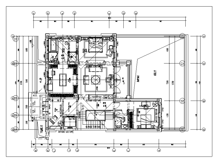 合院景观施工图资料下载-[浙江]绿城玫瑰园法式合院住宅设计施工图（附效果图）