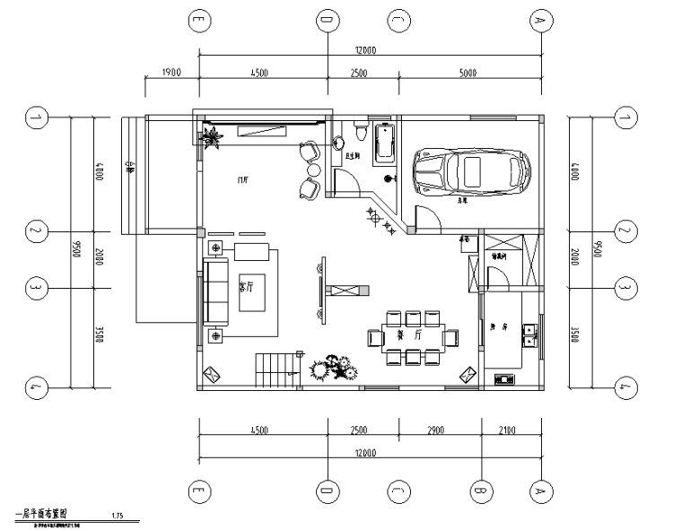 别墅简欧室内设计资料下载-[山东]简欧风格二层别墅室内设计施工图