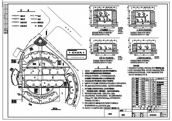 地下停车场管道设计图纸资料下载-小区外网管道设计图纸