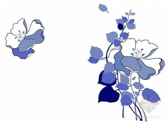 欧式花纹块毯3d资料下载-蓝色花纹3D模型下载