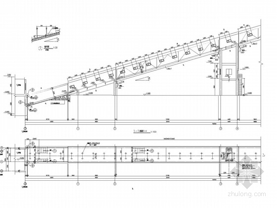 可逆配煤带式输送机资料下载-带式输送机栈桥钢桁架结构施工图