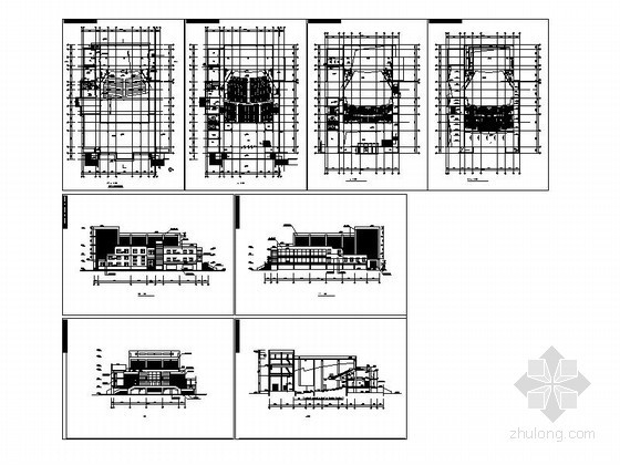 某学校三层多功能报告厅建筑方案图- 