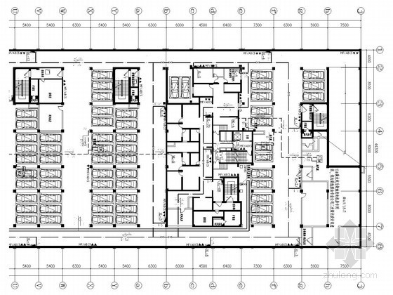 地下二层车库给排水施工图资料下载-地下二层车库给排水图纸