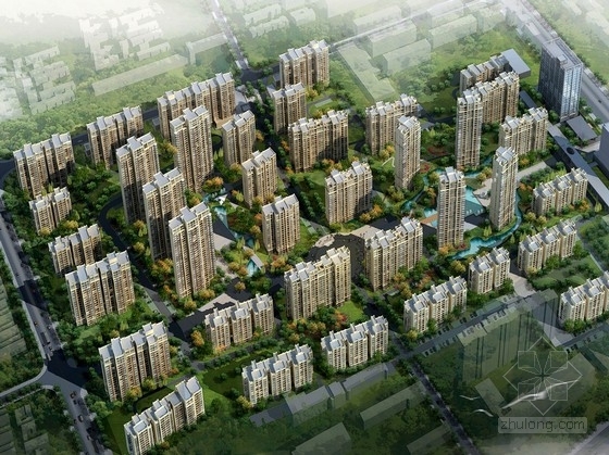 高层住宅区规划方案资料下载-[江苏]artdeco风格高层住宅区规划设计方案文本