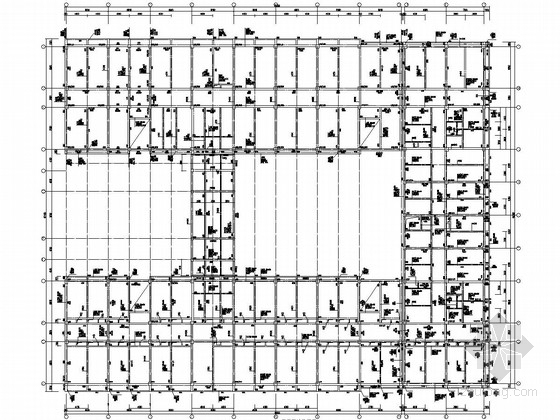 [重庆]六层框架结构实验楼结构施工图-二层梁平法施工图 