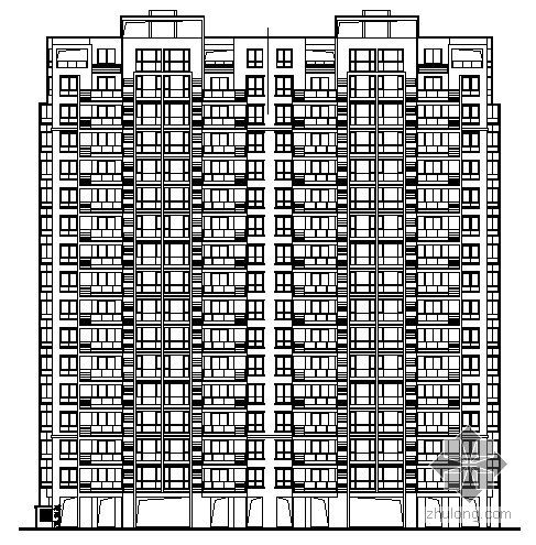 两梯十户住宅楼资料下载-[江苏盐城]某十五层住宅楼（6号楼）建筑方案图
