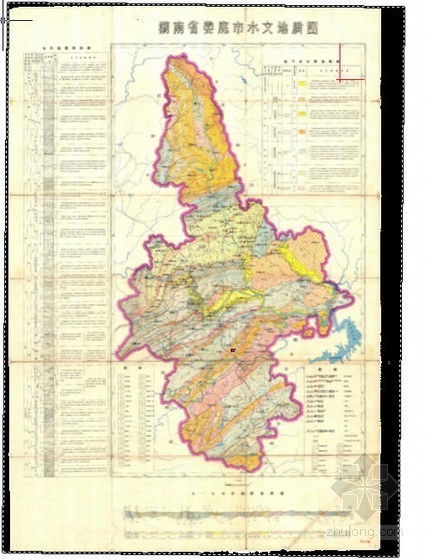西藏自治区水文地质图资料下载-湖南娄底水文地质区域图