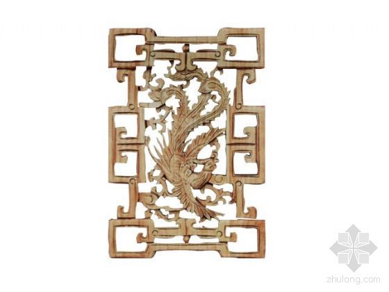 中式木雕屏风模型资料下载-中式木雕012