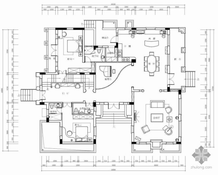 400平三层别墅设计图资料下载-三层别墅设计方案图