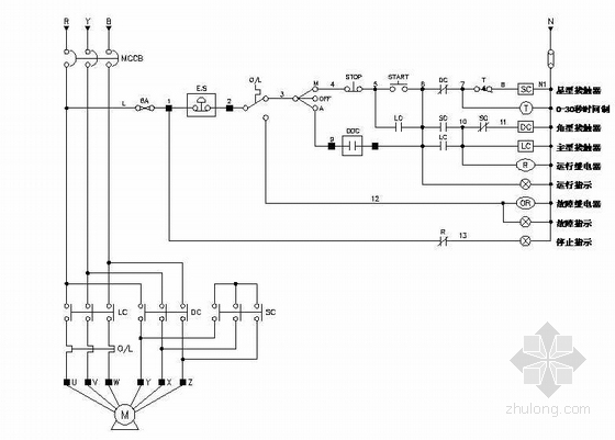 电机星三角启动原理图资料下载-标准星角启动原理图