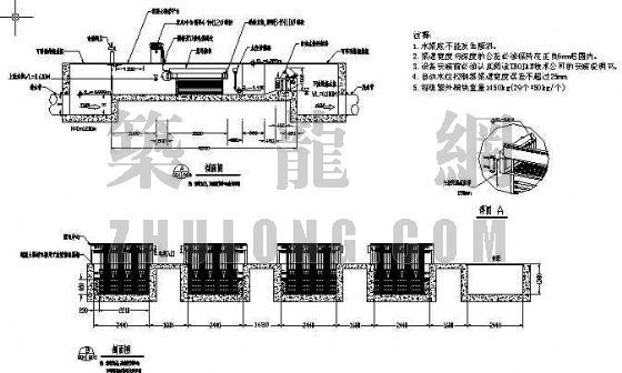 紫外线消毒设计说明资料下载-杭州某污水消毒紫外线消毒设计图