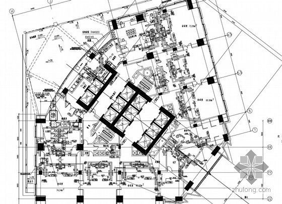 [上海]五星级酒店空调通风及防排烟系统设计施工图-空调水管平面图