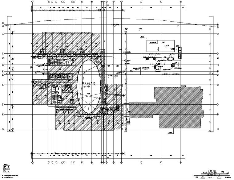 [上海]现代风格瑞金宾馆建筑施工图设计（CAD）-六层平面图