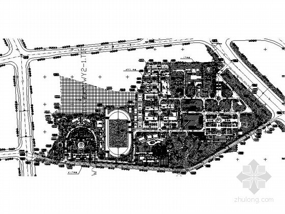 航天航空大学新校区规划图资料下载-[湖南]某大学校园详细规划图