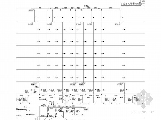 [重庆]二类高层行政办公楼给排水消防施工图-消火栓系统原理图 