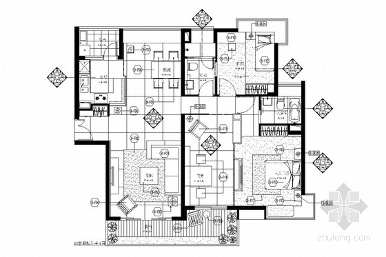 高层三居室现代风装修图资料下载-简约现代风格三居室装修图（含实景照片）