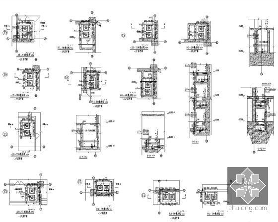 [北京]12万平米著名商业综合体建筑给排水图纸（雨水虹吸排水 中水系统 ）-集水坑详图