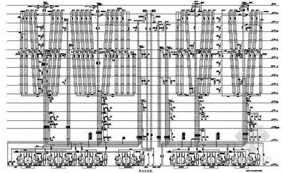 [地标建筑]国际金融会议酒店给排水图纸（消防炮、高压细水雾、虹吸雨水）-热水系统图 