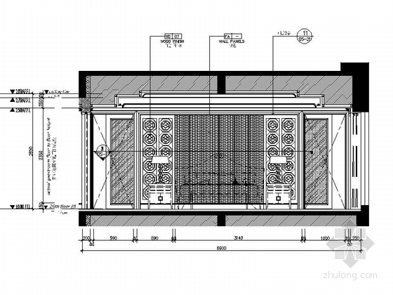 [湖南]气质范法式私人会所室内设计CAD施工图立面图