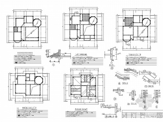 [浙江]三层框架结构小别墅结构施工图（含阁楼）-板平法配筋平面图 