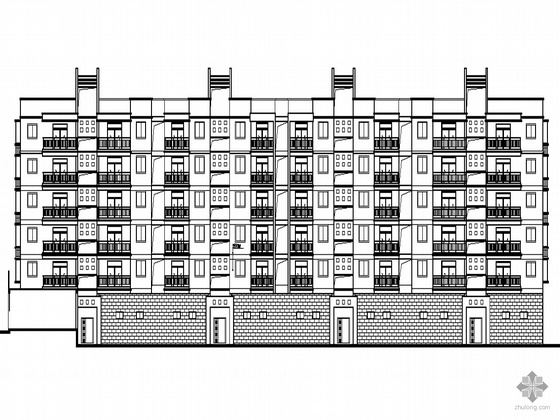 水池施工套图资料下载-某花园式小区住宅楼群建筑施工套图(1~6号楼与配套沿街商铺)