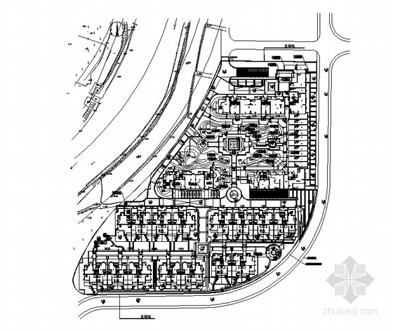 住宅区规划总图施工图设计资料下载-[浙江]住宅区景观设计施工图