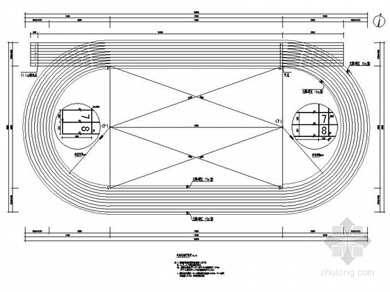 校园300米跑道施工图 