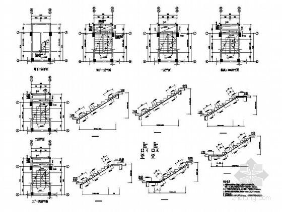 6层住宅楼梯详图资料下载-某住宅楼梯构造详图